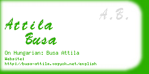 attila busa business card